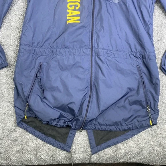 Michigan Wolverines Jacket Mens Medium Blue Nike NCAA Football Windbreaker - Picture 3 of 11